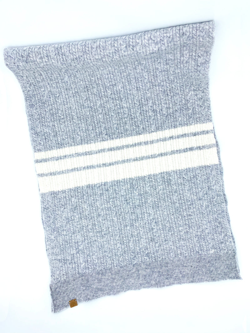 Cashmere Blend Scarf sets for Pets and their humans, Heather Grey