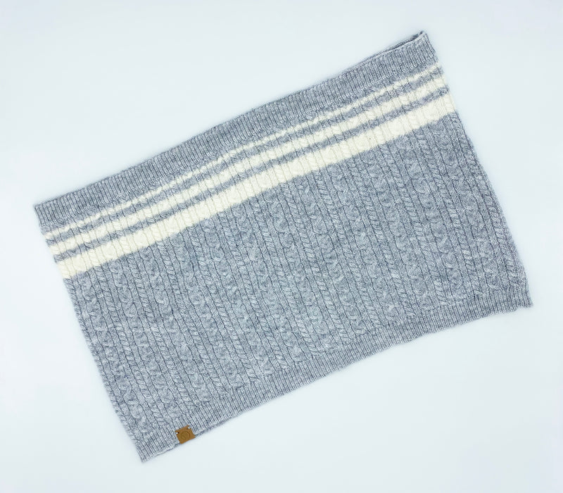 Cashmere Blend Scarf sets for Pets and their humans, Heather Grey